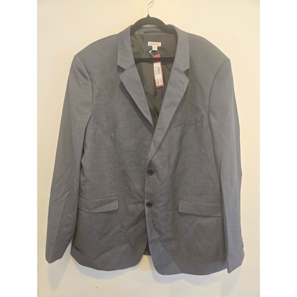 Merona Mens Size XLT Gray Blazer NWT